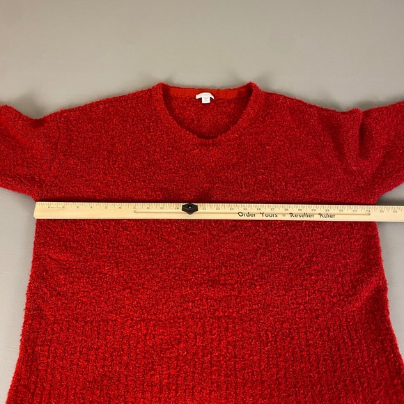Pure Jill Boucle Sweater Women's Petite XL Red Wool Blend Soft Warm Cozy Knit - Picture 6 of 11